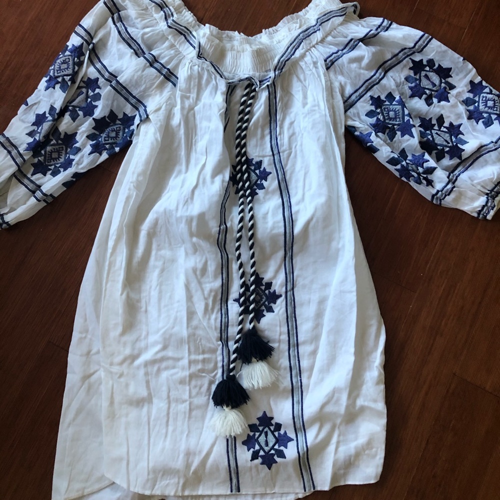 Misa Los Angeles white cotton dress XS